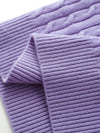 COMOBOCA 100% Wool Kids' Cable Knit Round Neck Sweater Vest