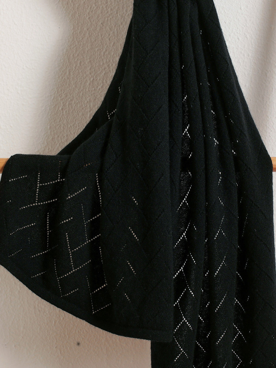 COMOBOCA 100% Cashmere Solid Color Scarf