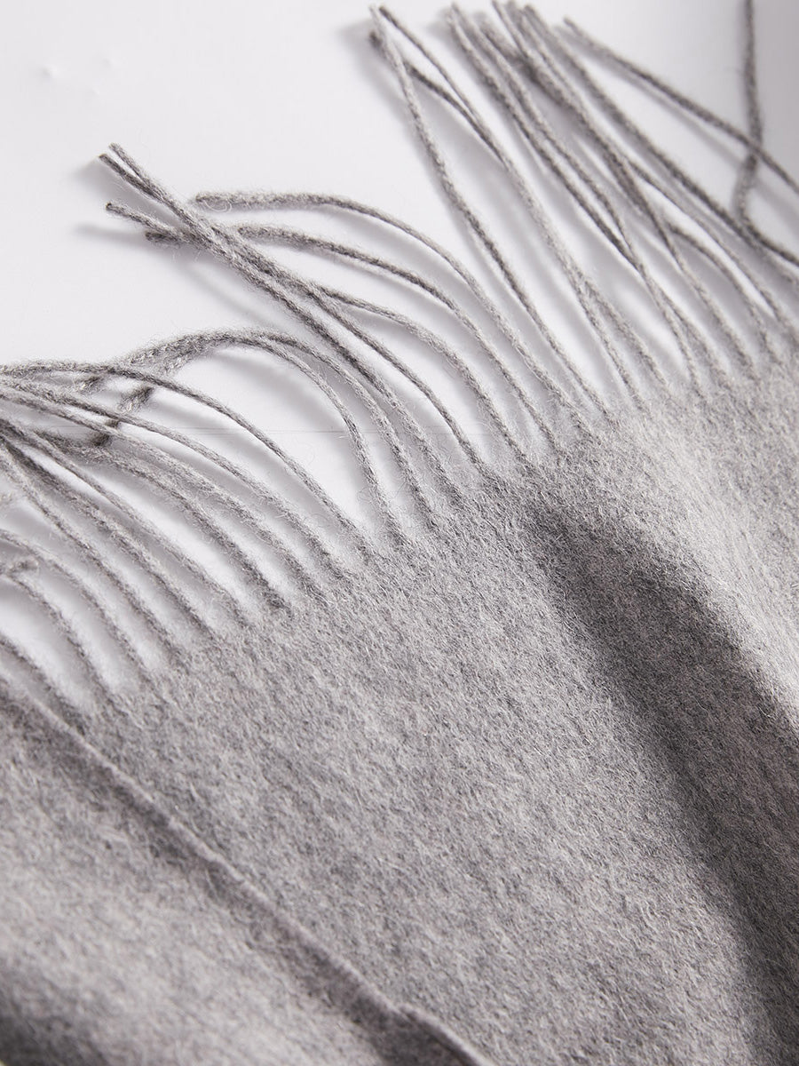 COMOBOCA 100% Wool Fringe Versatile Scarf