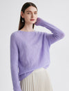 COMOBOCA 100% Cashmere Women's Geometric Wave Knit Sweater