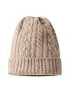 COMOBOCA 100% Cashmere Stylish Cable Knit Beanie