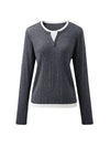 COMOBOCA 100% Wool Women's Layered Look Pullover Sweater