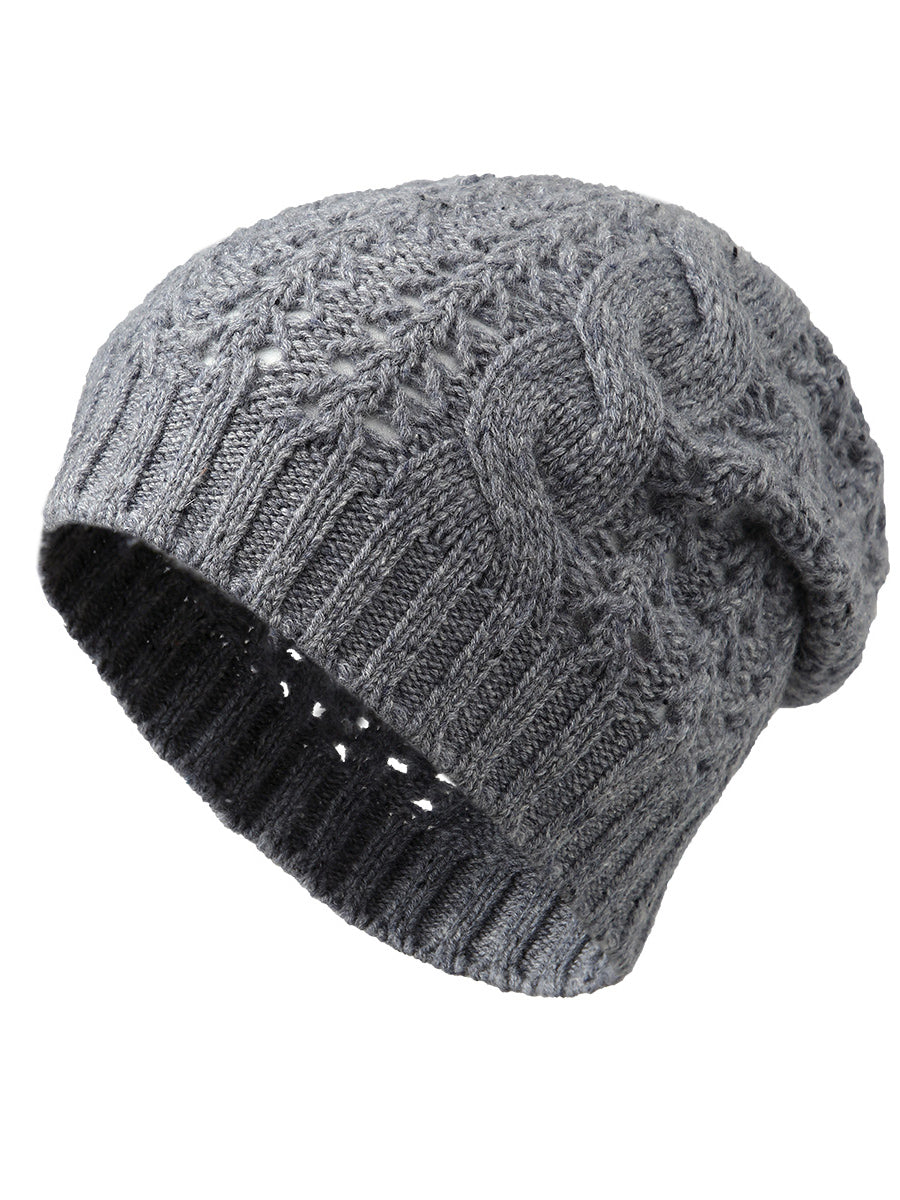 COMOBOCA 100% Cashmere Classic Cable Knit Beanie