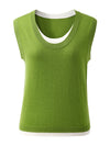 COMOBOCA Women's Faux Layered Look Tank Top