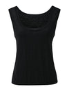 COMOBOCA Women's Linen Versatile Basic Tank Top