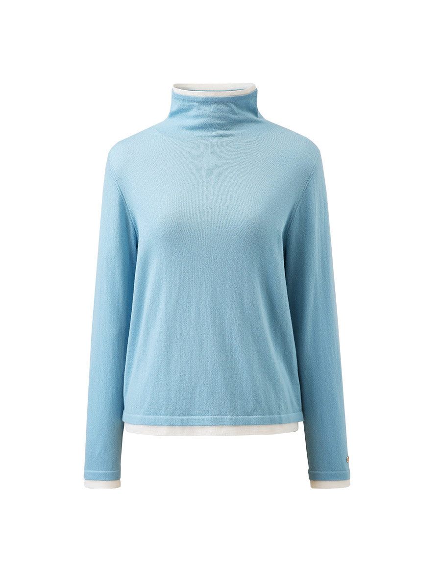 COMOBOCA 100% Wool Women's Lightweight Turtleneck Sweater