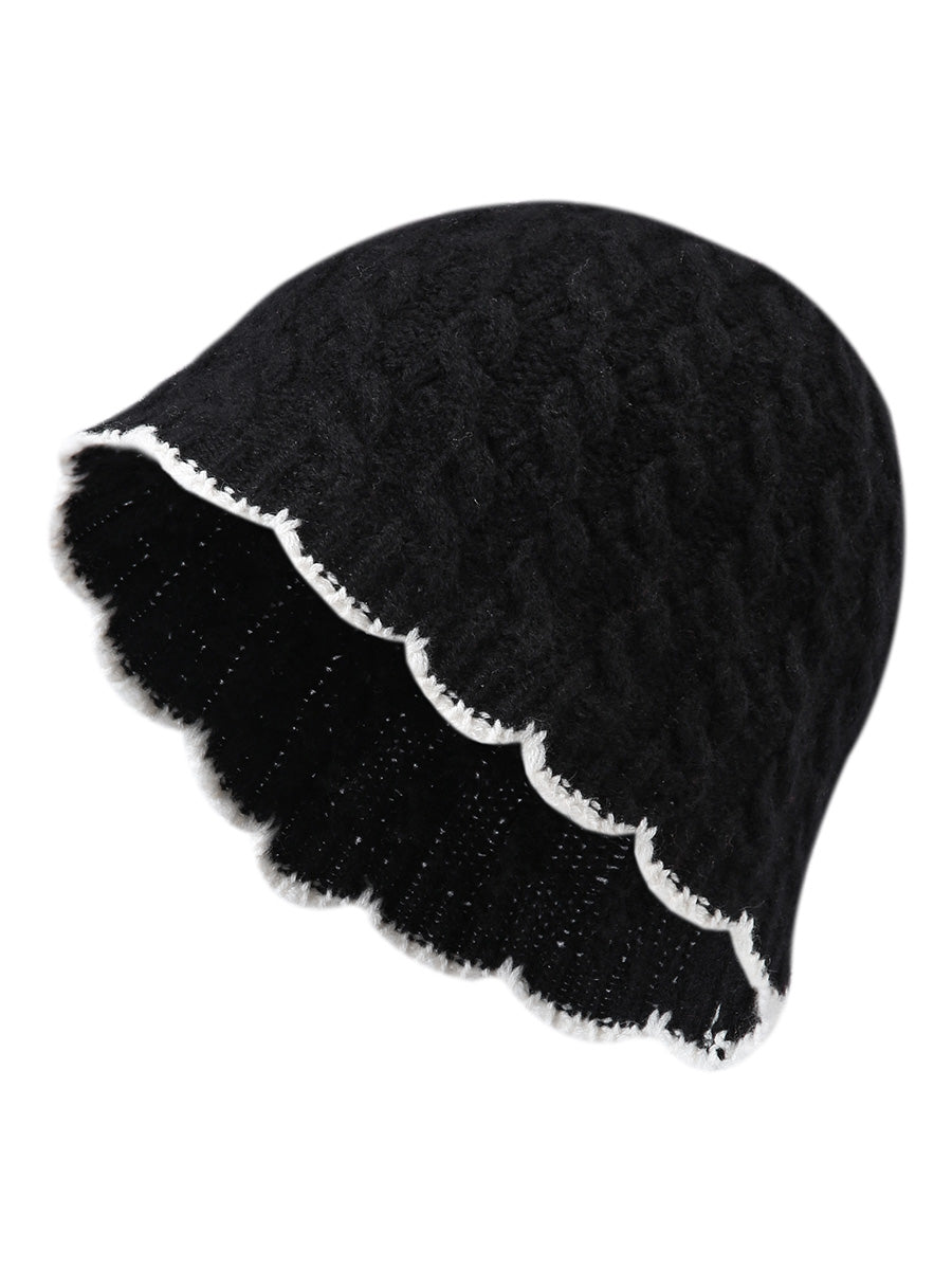 COMOBOCA 100% Cashmere Women's Cable Knit Beanie