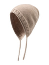 COMOBOCA 100% Cashmere Women's Knit Beanie with Ties