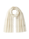 COMOBOCA 100% Cashmere Scarf with Fringes and Metallic Shimmer