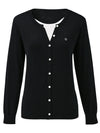 COMOBOCA Women's Ribbed Mock Cardigan Sweater