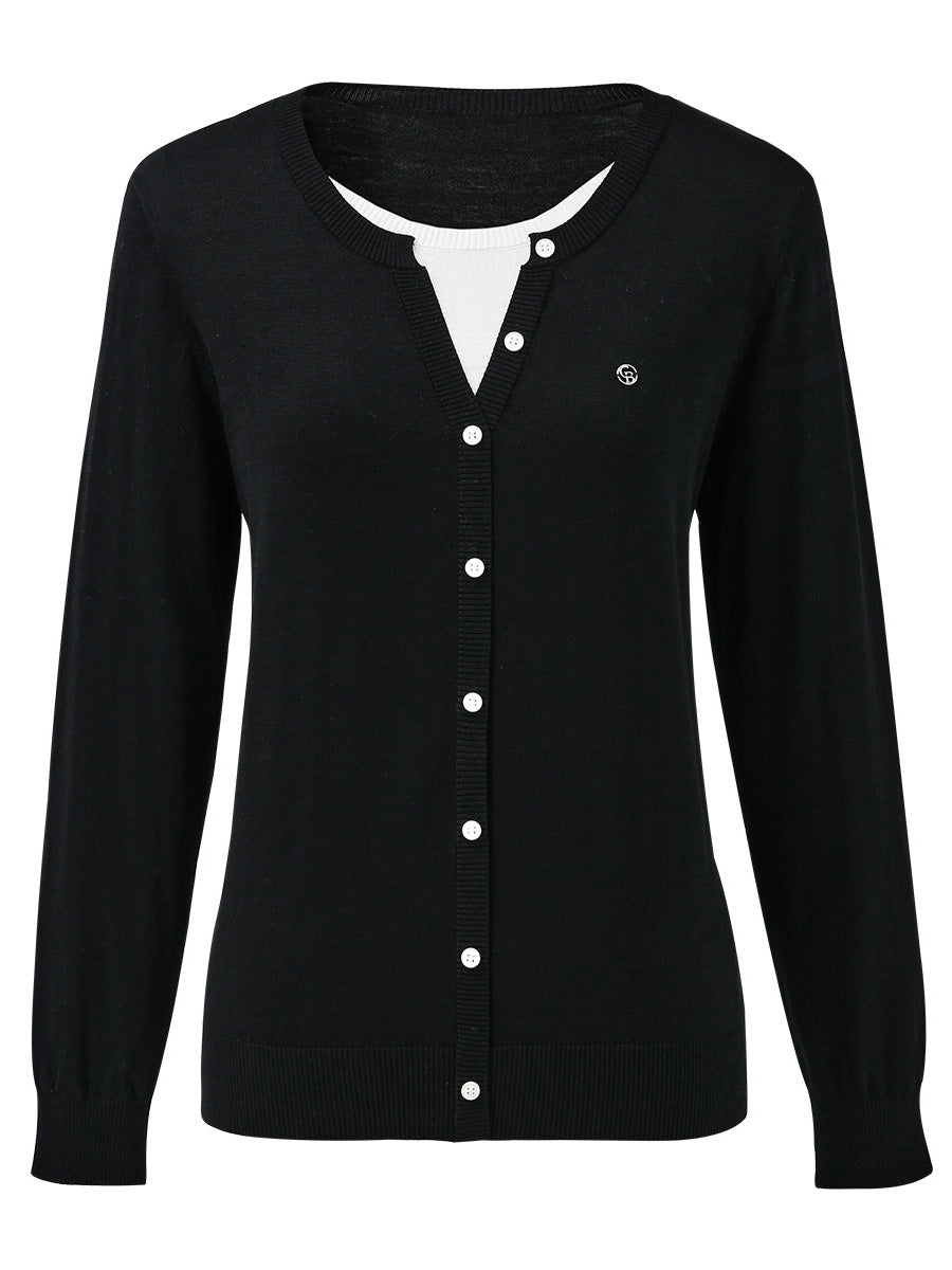 COMOBOCA Women's Ribbed Mock Cardigan Sweater