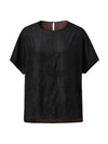COMOBOCA Women's Dual Color T-Shirt with Textured Floral