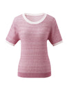 COMOBOCA Women's Chic Striped Knit T-Shirt