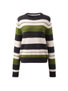 COMOBOCA 100% Wool Women's Cozy Striped Knit Sweater