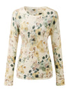 COMOBOCA Women's Floral Round Neck Sweater
