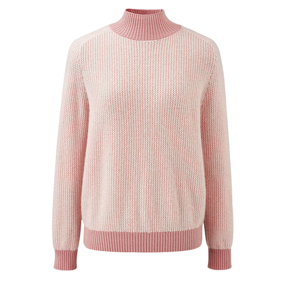 COMOBOCA 100% Cashmere Women's Mock Neck Knit Sweater