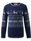 COMOBOCA 100% Wool Kids' Nordic Reindeer Pattern Knit Sweater