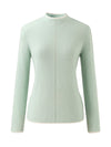COMOBOCA 100% Cashmere Women's Ribbed Contrast Trim Sweater