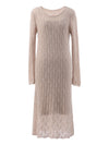 COMOBOCA 100% Cashmere Women's Cable Knit Sweater Dress