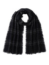 COMOBOCA 100% Cashmere Scarf with Fringes and Metallic Shimmer