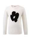 COMOBOCA 100% Wool Kids' Intarsia Round Neck Knit Sweater