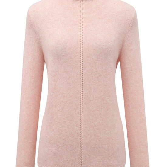 COMOBOCA 100% Cashmere Women's Ribbed Contrast Trim Sweater