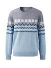 COMOBOCA 100% Cashmere Women's Fair Isle Round Neck Knit Sweater
