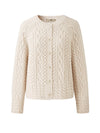 COMOBOCA 100% Wool Women's Cable Knit Button Cardigan