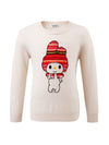 COMOBOCA 100% Wool Kids' Round Neck Cartoon Sweater