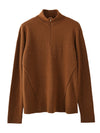 COMOBOCA 100% Cashmere Women's Half-Zip Mock Neck Pullover Sweater