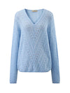 COMOBOCA 100% Cashmere Women's V-Neck Drop Shoulder Sweater