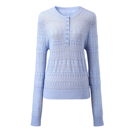 COMOBOCA 100% Wool Women's Stylish Lace Knit Sweater