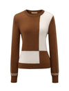 COMOBOCA 100% Cashmere Women's Round Neck Knit Sweater
