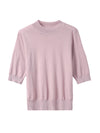 COMOBOCA Women's Short Sleeve Mock Neck Knit Sweater