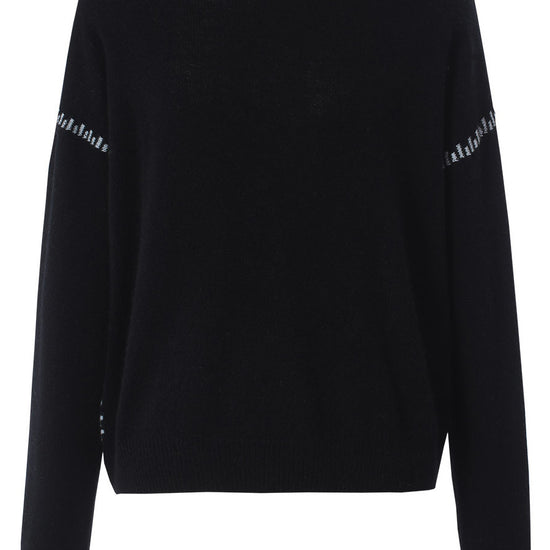 COMOBOCA 100% Cashmere Women's Sweater with Stitch Detailing