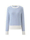 COMOBOCA 100% Cashmere Women's Wave Pattern Knit Sweater
