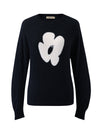 COMOBOCA 100% Cashmere Women's Floral Knit Sweater