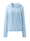 COMOBOCA Women's Wool Fuzzy Hooded Sweater