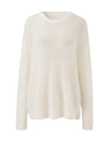 COMOBOCA Women's Mohair Sheer Knit Round Neck Sweater