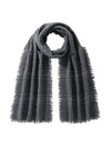 COMOBOCA 100% Cashmere Scarf with Fringes and Metallic Shimmer
