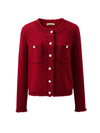 COMOBOCA 100% Cashmere Women's Knit Button Down Cardigan