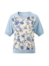 COMOBOCA Women's Floral Print Raglan Sleeve T-Shirt