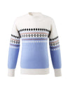 COMOBOCA 100% Wool Kids' Mock Neck Jacquard Sweater