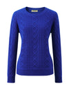 COMOBOCA 100% Wool Women's Cable Knit Sweater