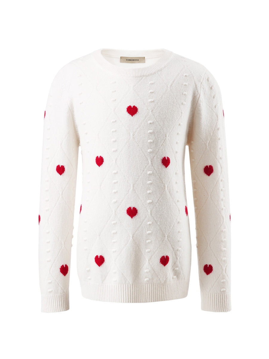 COMOBOCA 100% Wool Kids' Round Neck Sweater