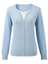 COMOBOCA Women's Ribbed Mock Cardigan Sweater