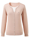 COMOBOCA Women's Ribbed Mock Cardigan Sweater
