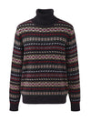 COMOBOCA 100% Cashmere Women's Fair Isle Turtleneck Sweater