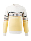 COMOBOCA 100% Wool Kids' Mock Neck Jacquard Sweater