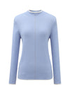 COMOBOCA 100% Cashmere Women's Ribbed Contrast Trim Sweater